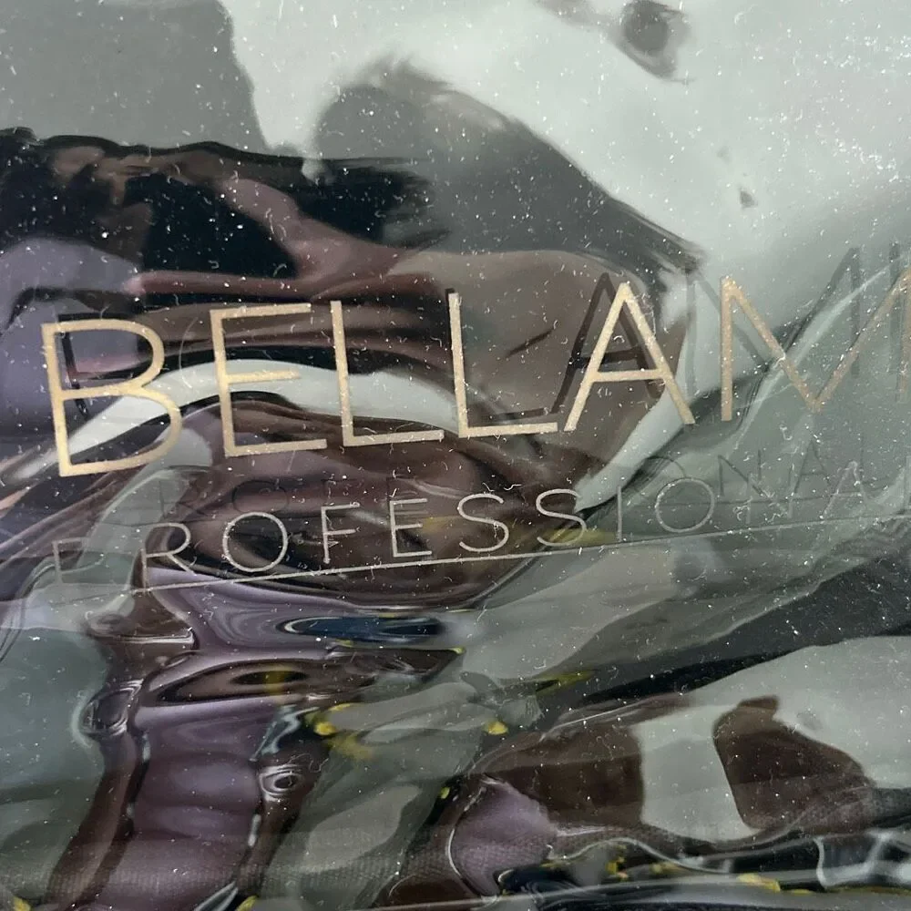 NWT Bellami professional black and clear vinyl carrying case extensions cosmetic